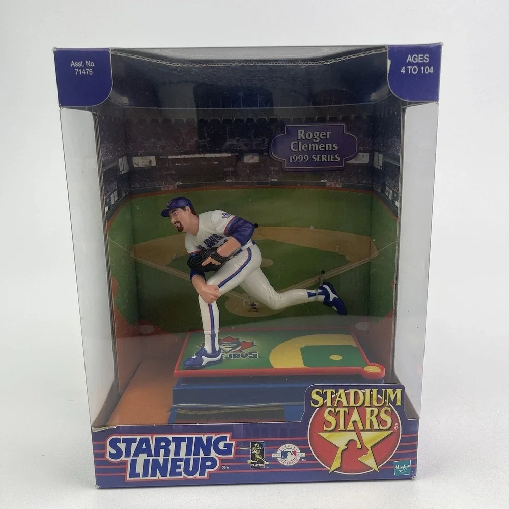 1999 Starting Lineup Stadium Stars Figure Roger Clemens Blue Jays Hasbro MLB